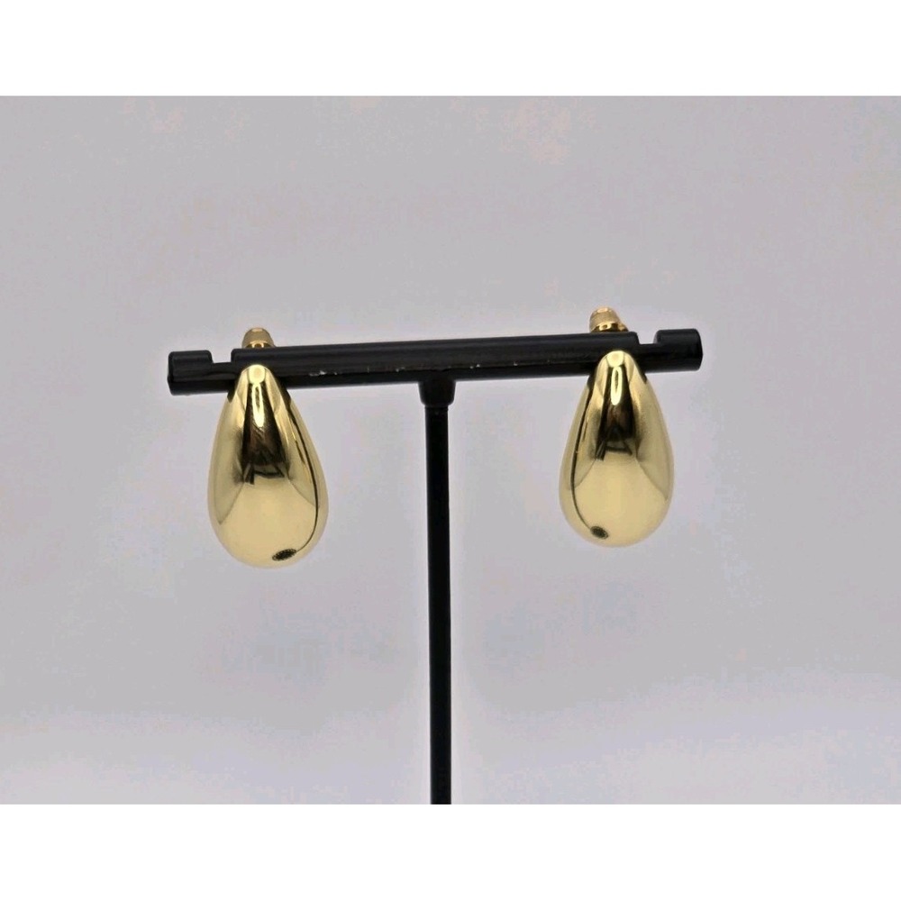 Classy Designer Inspired‎ Chunky Teardrop Gold Tone Earrings FREE $HIPPING!!